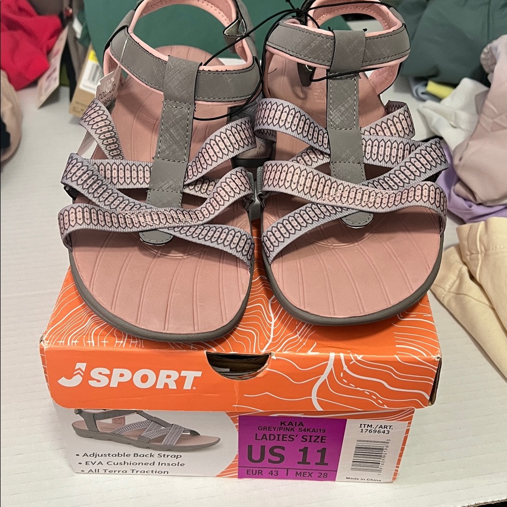 JSport Women's Gray Sandals